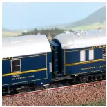 Coffret de 2 voitures-lits - Acme 55278 - HO 1/87 - CIWL/FS - Ep IV - 2R