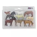 Lot of 9 horses and ponies of various breeds SAI 352 - HO : 1/87