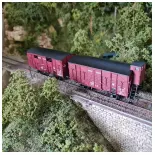 Set di 2 carri coperti OCEM 19 REE Modelli WB685 - HO 1/87 - SNCF - EP II