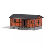 Small brick warehouse BUSCH 1555 - HO 1/87