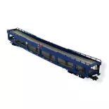 Wagon de transport automobiles DDm 916 MF Train N33311 - N 1/160 - SNCB - EP IV