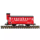 2 Vagones Cubiertos "Kronenbourg" y "Mutzig" - PIKO 97307 - HO 1/87 - SNCF - EP III - DC