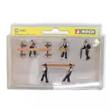 Set of 5 carpenters with accessories NOCH 15051 - HO 1/87