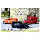 Voiture Renault Juvaquatre "Pompier" + barque - REE CB 203 - HO 1/87