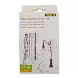 Set di 3 lanterne ad arco Faller a 1 ramo LED 272131 - N 1/160 - altezza 65 mm