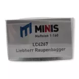 Liebherr-Kompaktbagger auf Raupe LEMKE 4267 - N 1/160 - Miniaturfahrzeug