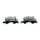 Set de 2 wagons citernes P.Millet - Hobbytrain H24852 - N 1/160 - SNCF - Ep III - 2R