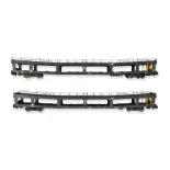 Set di 2 carri porte-auto DD DEV 66 Arnold HN4412 - N 1/160 - SNCF - EP V