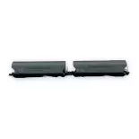 Set of two F-SOCO hopper cars - Arnold HN9735 - TT 1/120 - SNCF - EP V