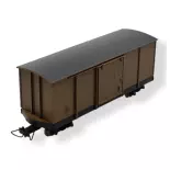 Wagon couvert brun - MiniTrains 5141 - HOe 1/87