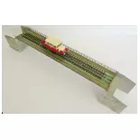 1-sporige metalen brug met landhoofden - 150 mm WoodModelism 108005 - HO 1/87