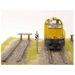 Pancarte "S" coup de Sifflet BOISMODELISME 115012 - HO 1/87 - SNCF