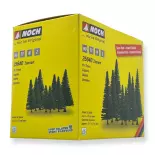 Pack de 8 sapins Noch 25640 - HO | TT | N | Z - hauteur 80-120 mm