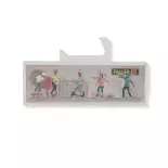 Satz von 5 Faller Skateboard- und Schlittschuhfiguren 151652 - HO: 1/87