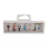 Set di 6 figure varie "Au centre-Ville" FALLER 151636 - HO 1/87