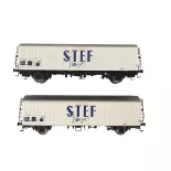 Set 2 wagons réfrigérants STEF - Ls Models 30236 - HO 1/87 - SNCF - EP III