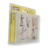 Set van 6 watersportfiguren NOCH 15849 HO : 1/87e