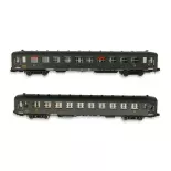 Set 2 Voitures voyageurs DEV AO REE Modèles NW283 - N 1/160 - SNCF - EP III