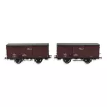 Set 2 Wagons primeurs ex-10T Type 2 REE Modèles WB743 - HO 1/87 - PLM - EP II