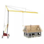 House under construction with crane - Faller 130658 - HO 1/87