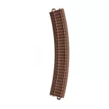 Rail courbe R2 30° Trix 62230 - Rayon 437,5 mm - HO : 1/87 - Code 83 - Voie C