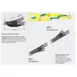 Minitrix 24° left-hand turnout 104.2 mm - N : 1/160 - code 80 - 14951