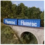 3-achsiger Planwagen der Bauart Lails, Flumroc, der SNCF, Jouef 6238, HO 1/87e