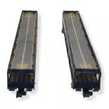 Set 2 wagons porte-auto DEV66 bleus Arnold HN4349 SNCB - N 1/160 - EP IV-V