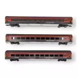 Drei Railjet-Wagen der ÖBB - ROCO 74040 - HO 1/87