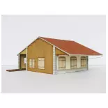 Halle PLM 3 portes - Bois Modélisme 102006 - HO 1/87