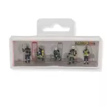 Lot von 5 Feuerwehrmännern Epoche VI | Set n°1 | Faller 151637 | HO 1/87