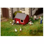 Chicken coop FALLER 180298 - HO 1/87 - IV - 34x30x23 mm