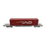 Container wagon Sgss "Dentressangle" JOUEF 6241 - SNCF - HO 1 : 87 - EP VI