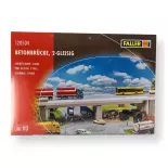 Faller grijze betonnen 2-sporige spoorbrug 120504 - HO 1/87 EP VI