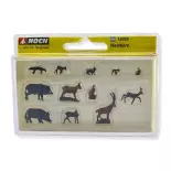 Set of 9 Forest Animals Noch 15745 - HO 1/87