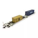 Articulated container wagon Pullman 36545 - NL / AAEC - HO 1/87