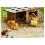 Pack of 14 round and 18 square bales of hay - Faller 181286 - HO 1/87