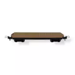 Wagon plat brun MiniTrains 5142 - HOe 1/87