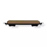 Brown flat wagon MiniTrains 5142 - HOe 1/87