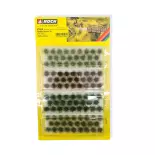 Pack of 104 XL grass tufts - 4 shades of green - 9mm - HO 1/87 - NOCH 07005