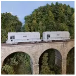 Set of 2 DC Unimetal dumper wagons - Ls Models 31120 - HO : 1/87 - SNCF - EP V
