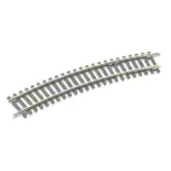 Rail courbe rayon 438 mm 22,5° Peco ST225 - HO : 1/87 - Code 100