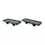 Set of 2 flat cars - Ree Modèles VM-038 - HO 1/87 - CFD - Ep III - 2R