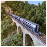 Set 3 voitures complémentaires TGV Lyria 2nd classe - Jouef HJS3013 - SNCF - 2R - EP