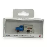 Camionnette - LEMKE 3236 - Opel Blitz Circus Krone - Échelle N 1/160 - EP II / III - Bleu / blanc