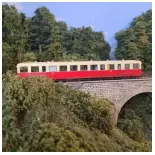 Remorque XR-7354 Rouge/Crème "LYON-VAISE" REE MODELES VB441 - SNCF - HO 1/87