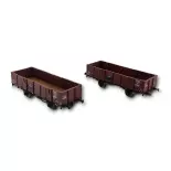 PLM stalen kiepwagens met 4 deuren, REE Models WB-814, HO 1/87e