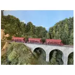 Set van 3 T8 Tadkks REE goederenwagons Modellen WB847 - HO 1/87 - SNCF - EP VI