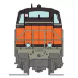 Locomotive diesel BB 63568, livrée Arzens orange 435, logo "nouilles" - Ree Modèles NW365S - N 1/160 - SNCF - Ep V - Digital sound - 2R