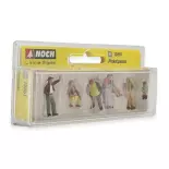 Pack of 7 "Pause pipi" figures NOCH 15561 - HO : 1/87th
